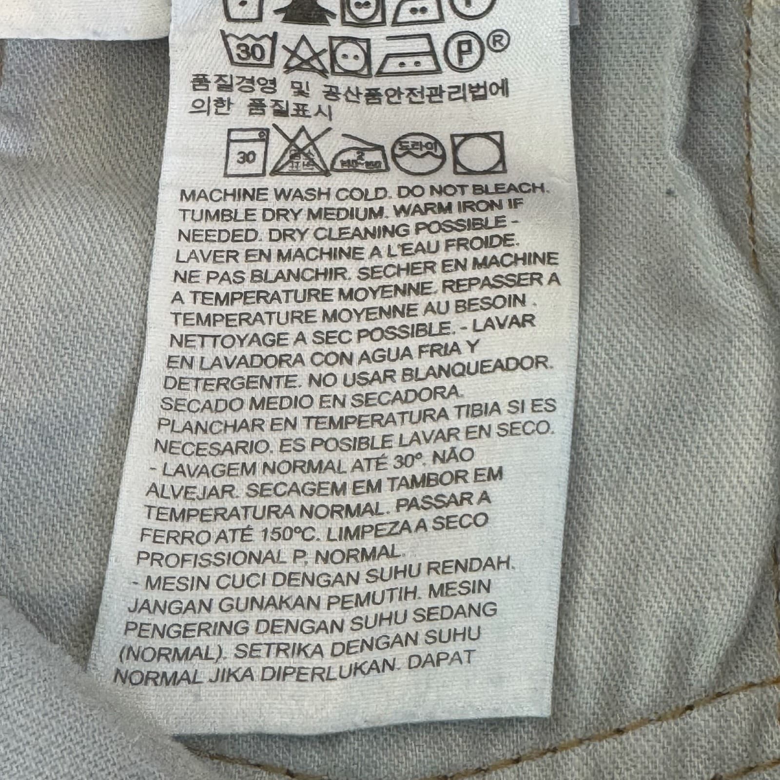 Levi's 505 Men's Jeans 40 X 32 Blue Denim Stretch Regular Fit Straight Leg M1730 - Thumbnail 6