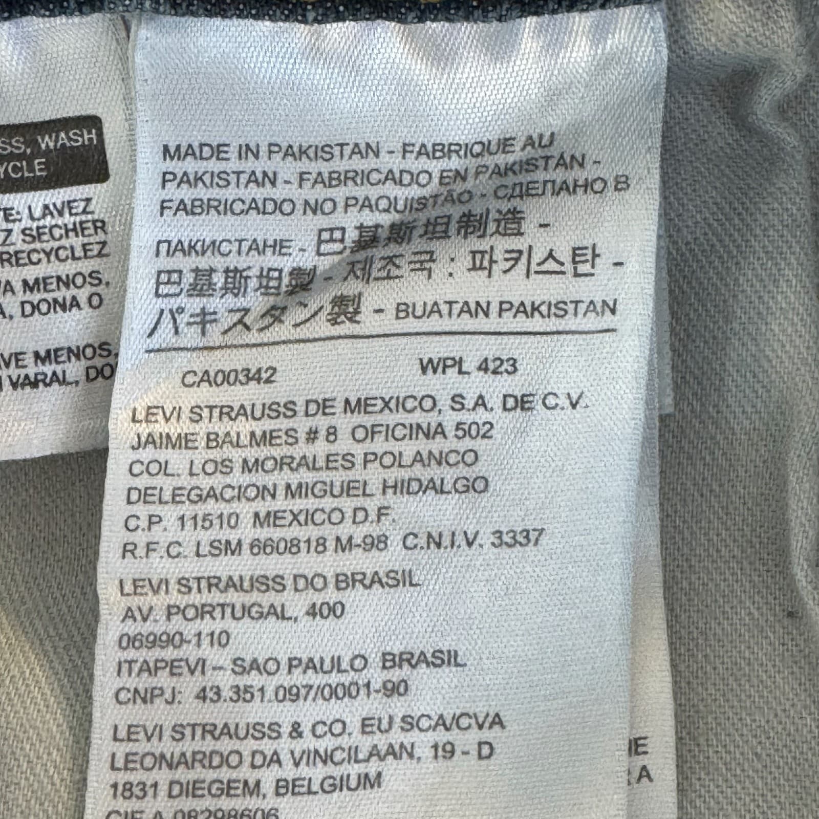 Levi's 505 Men's Jeans 40 X 32 Blue Denim Stretch Regular Fit Straight Leg M1730 - Thumbnail 4