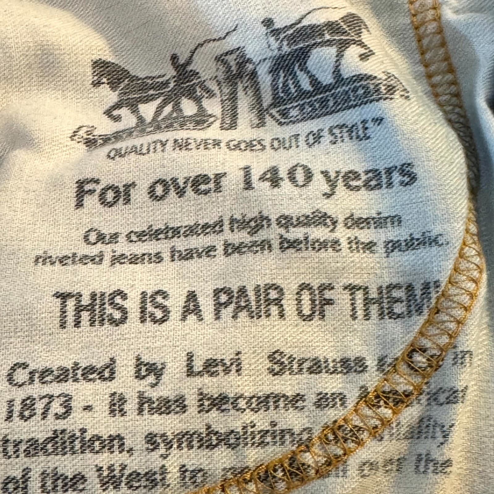 Levi's 505 Mens Jeans 30 X 30 Blue Denim Mid-Rise Regular Fit Straight Leg M1649 - Thumbnail 10