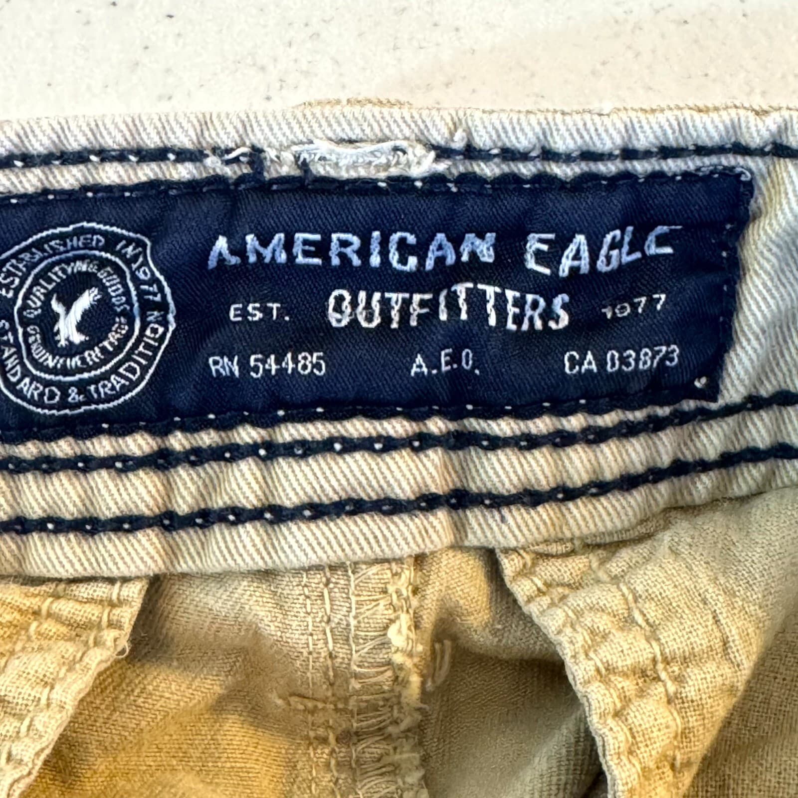 American Eagle Outfitters Men’s Shorts 29 Tan Longer Length Classic Mid-Rise - Thumbnail 13