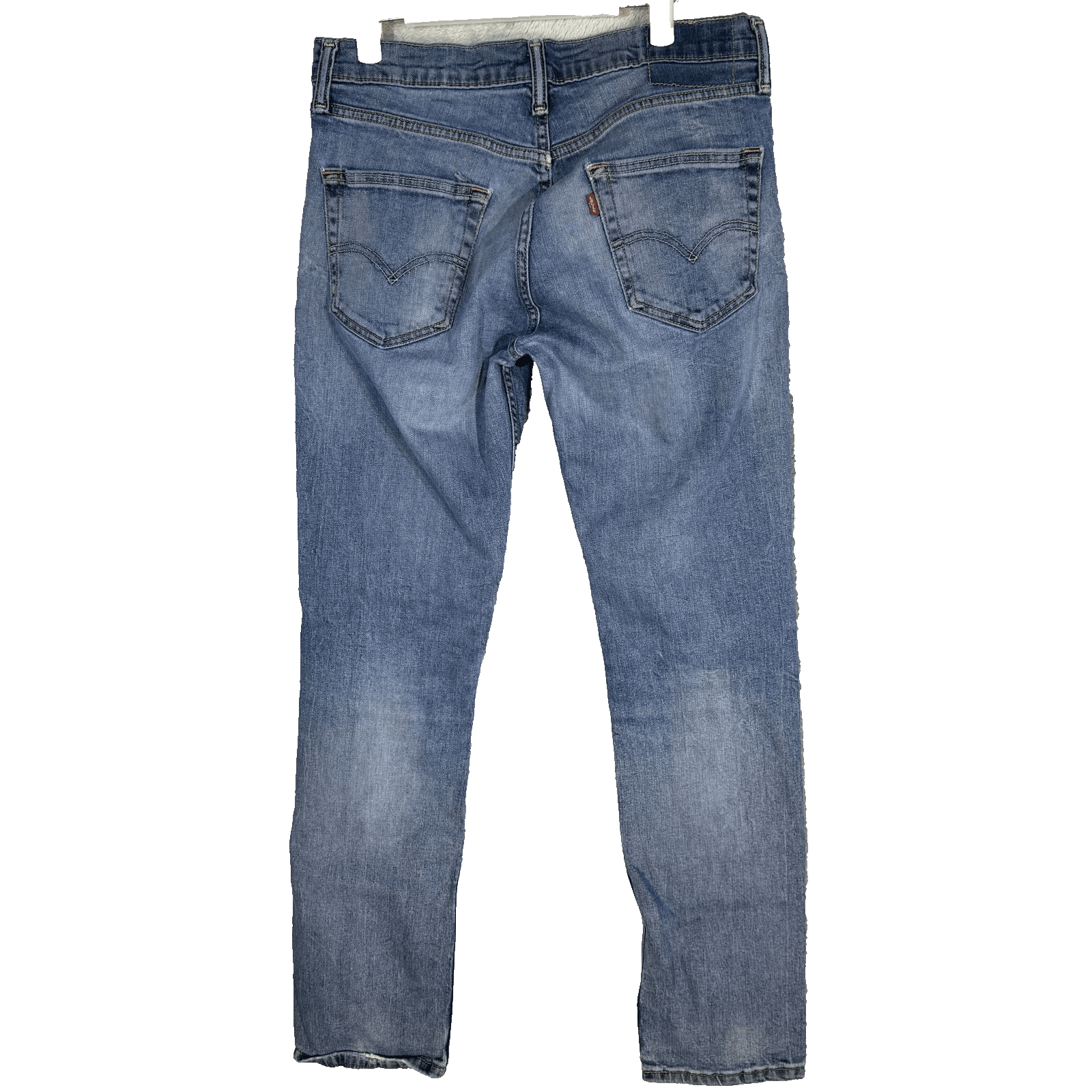 Levis Jeans Mens 32x32 Blue Whiskered Slim Fit Stretch Denim Medium Wash Pants - Thumbnail 2