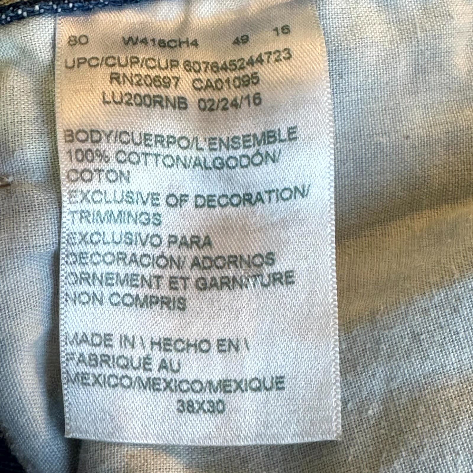 Dickies Carpenter Jeans Men’s 38x30 Blue Denim 100% Cotton Straight Leg Workwear - Thumbnail 10