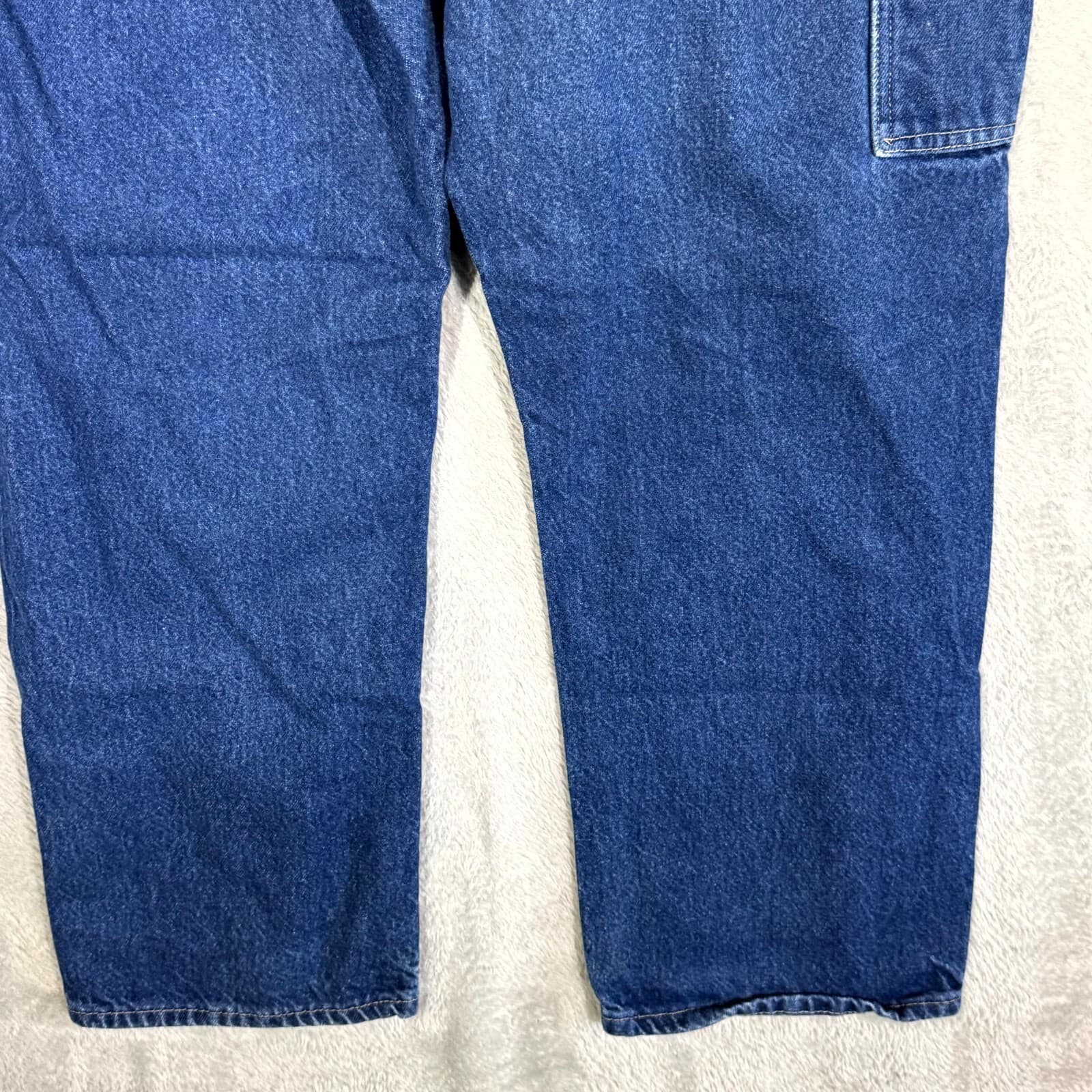 Dickies Carpenter Jeans Men’s 38x30 Blue Denim 100% Cotton Straight Leg Workwear - Thumbnail 8