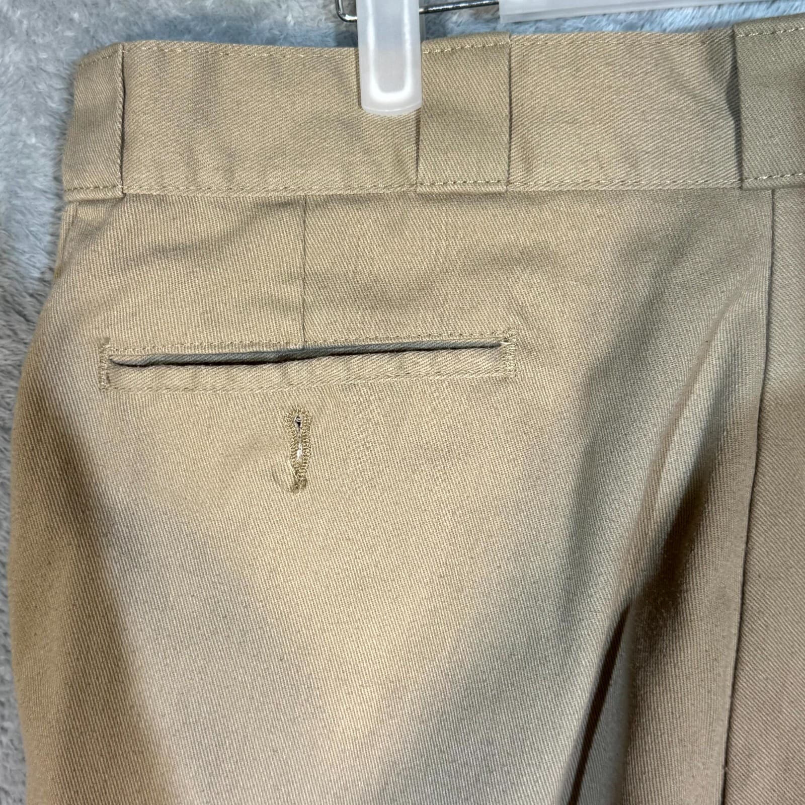 Dickies 874 Men’s Work Pants 38x32 Beige Original Fit Flat Front Zip Fly - Thumbnail 6