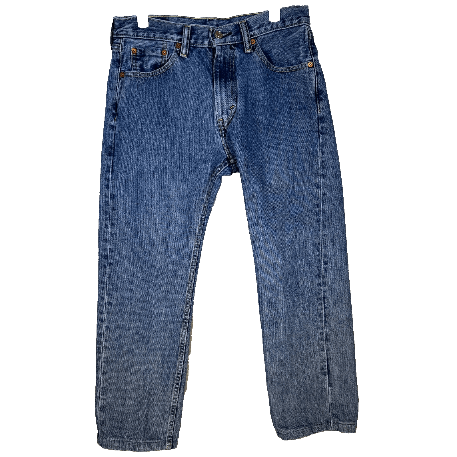 Levi's 505 Mens Jeans 30 X 30 Blue Denim Mid-Rise Regular Fit Straight Leg M1649 - Image 1
