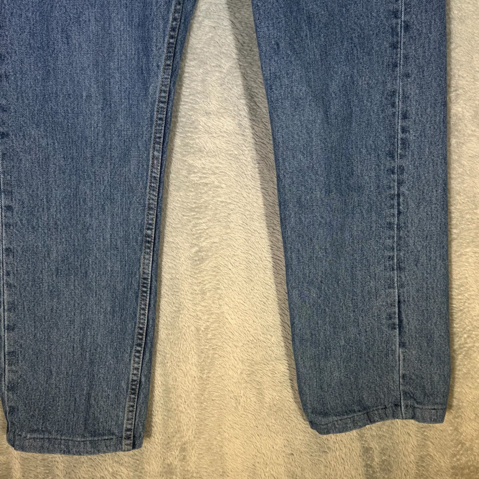 Levi's 505 Mens Jeans 30 X 30 Blue Denim Mid-Rise Regular Fit Straight Leg M1649 - Thumbnail 5