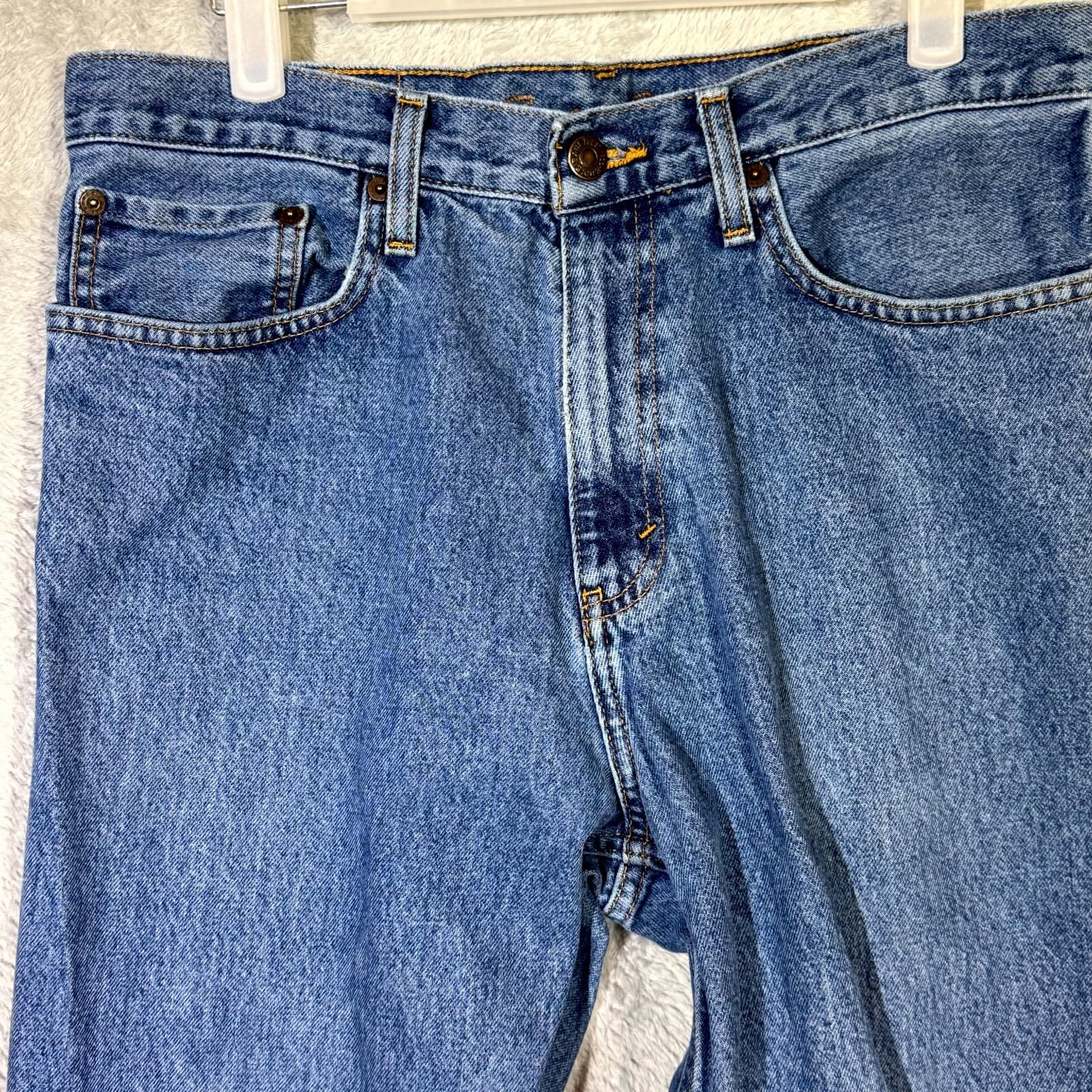 Eddie Bauer Jeans Mens 32x36 Blue Denim 100% Cotton Traditional Fit Straight Leg - Thumbnail 3