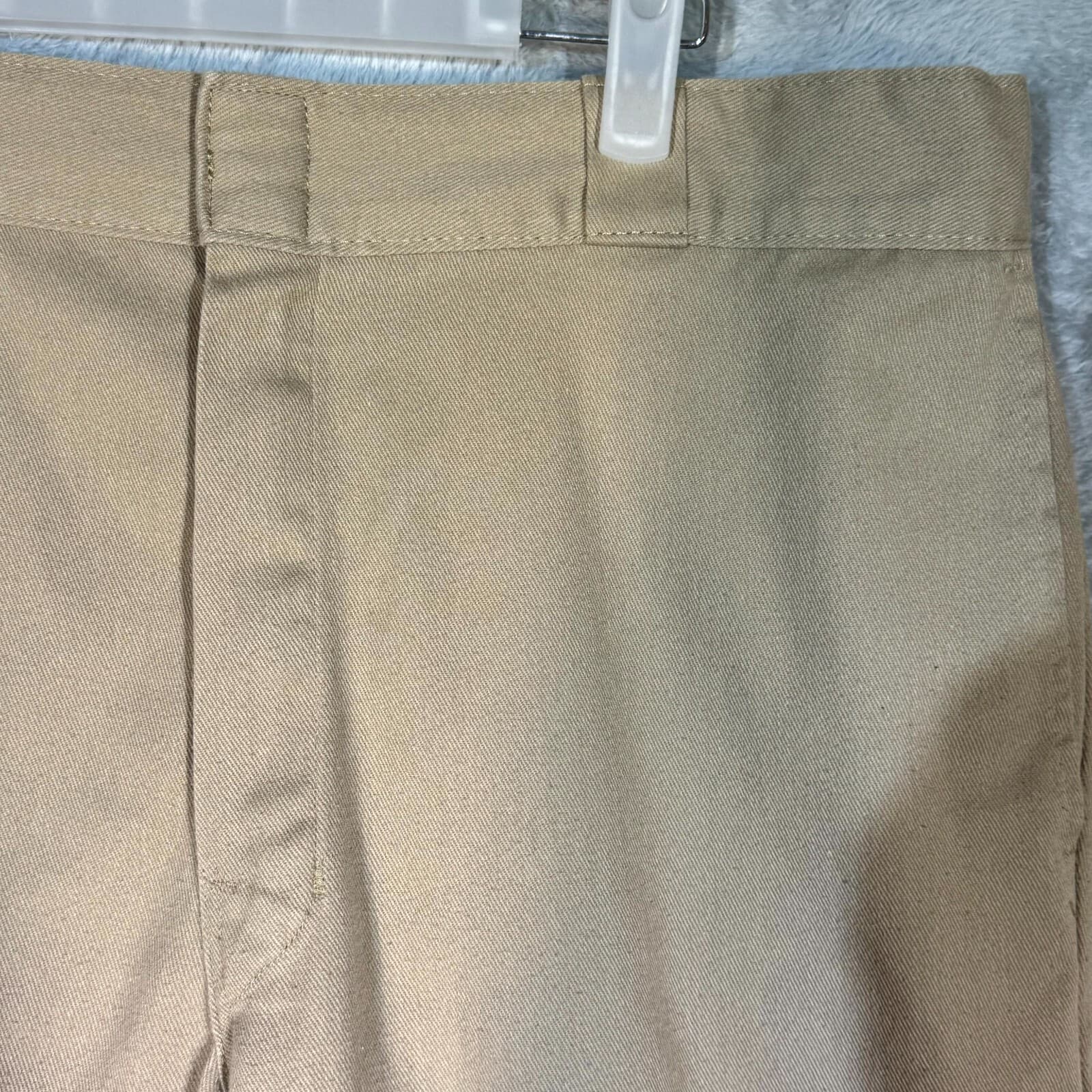 Dickies 874 Men’s Work Pants 38x32 Beige Original Fit Flat Front Zip Fly - Thumbnail 4