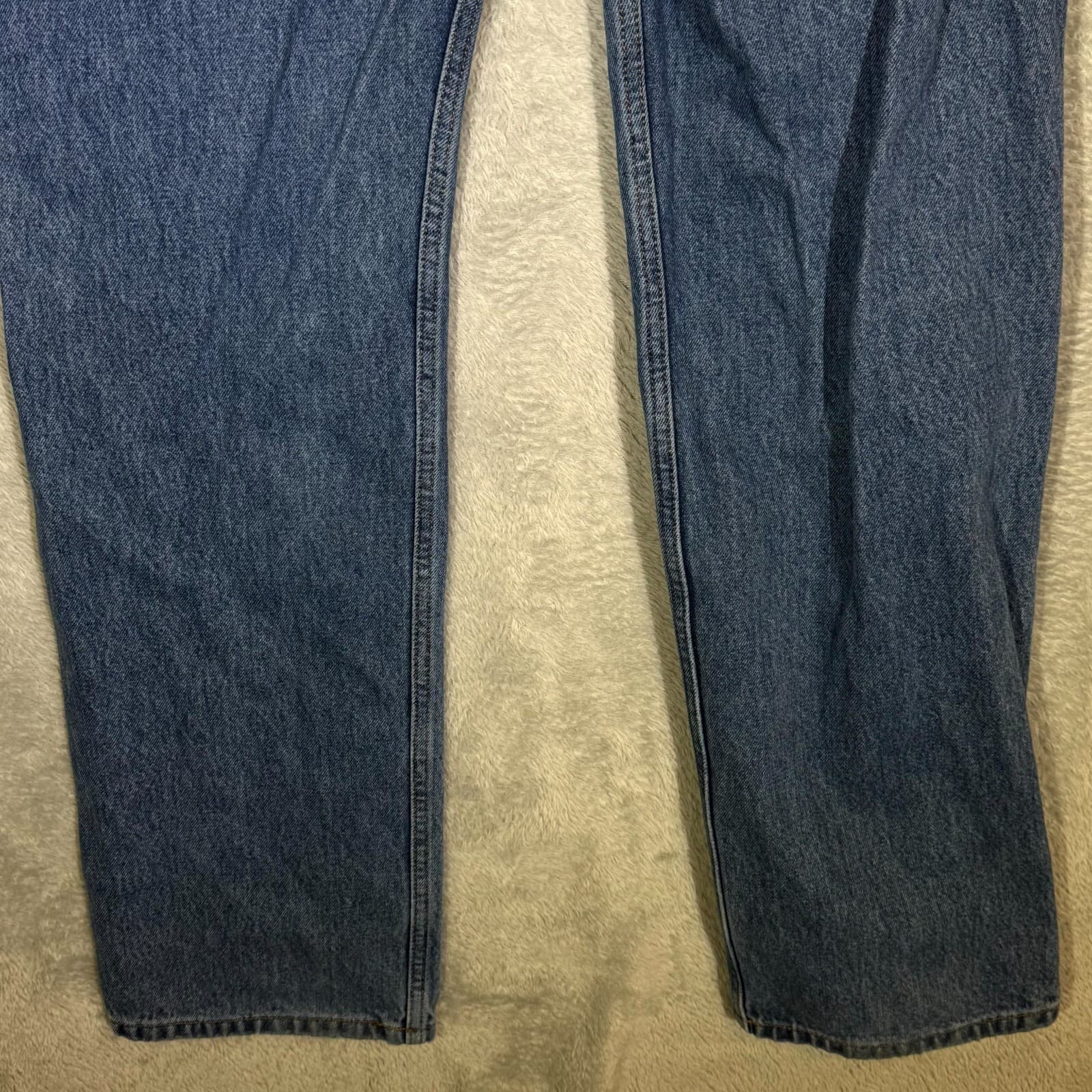 Eddie Bauer Jeans Mens 32x36 Blue Denim 100% Cotton Traditional Fit Straight Leg - Thumbnail 8