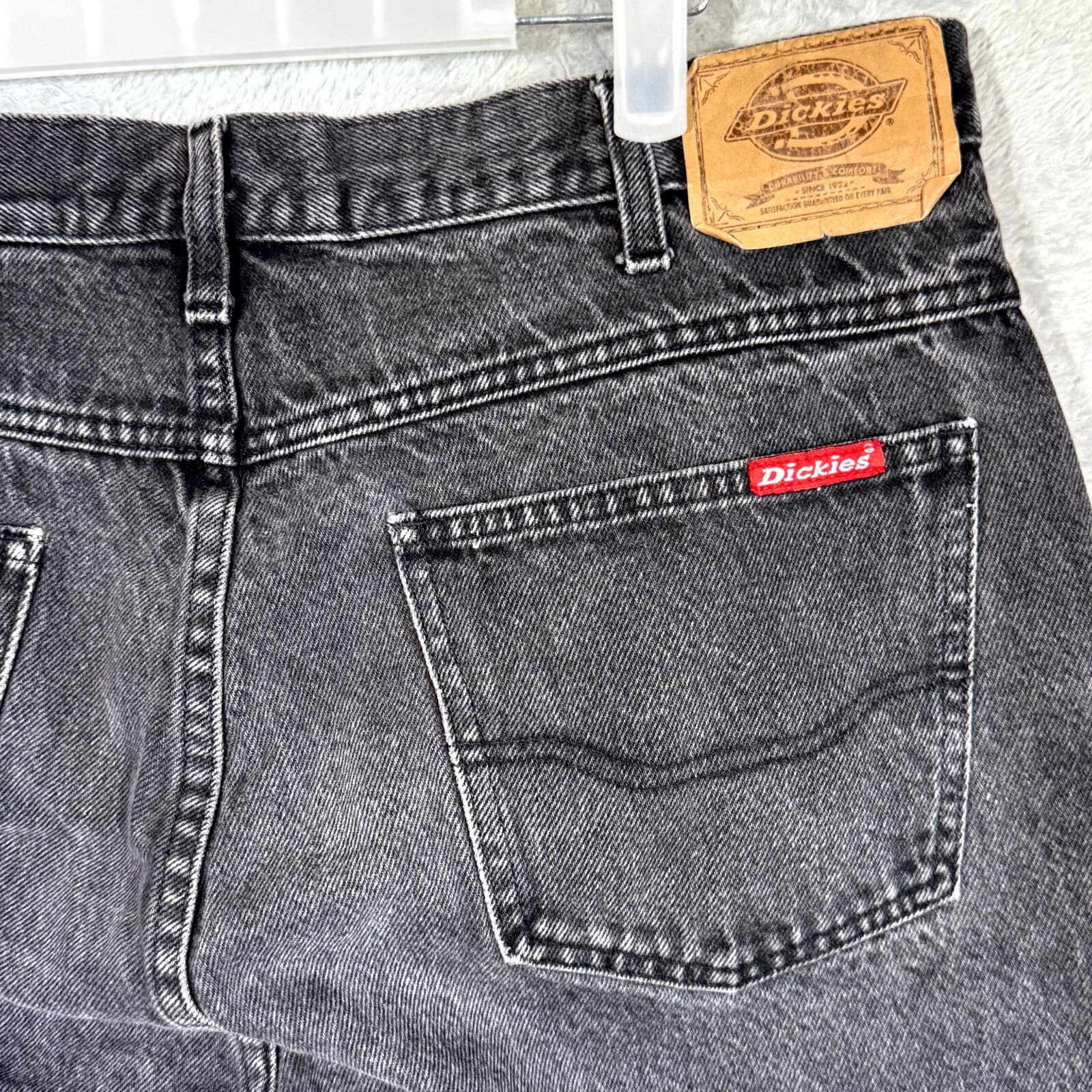 Dickies Jeans Men’s 36x30 Black Denim Dark Wash Mid-Rise Straight Leg Cotton - Thumbnail 7
