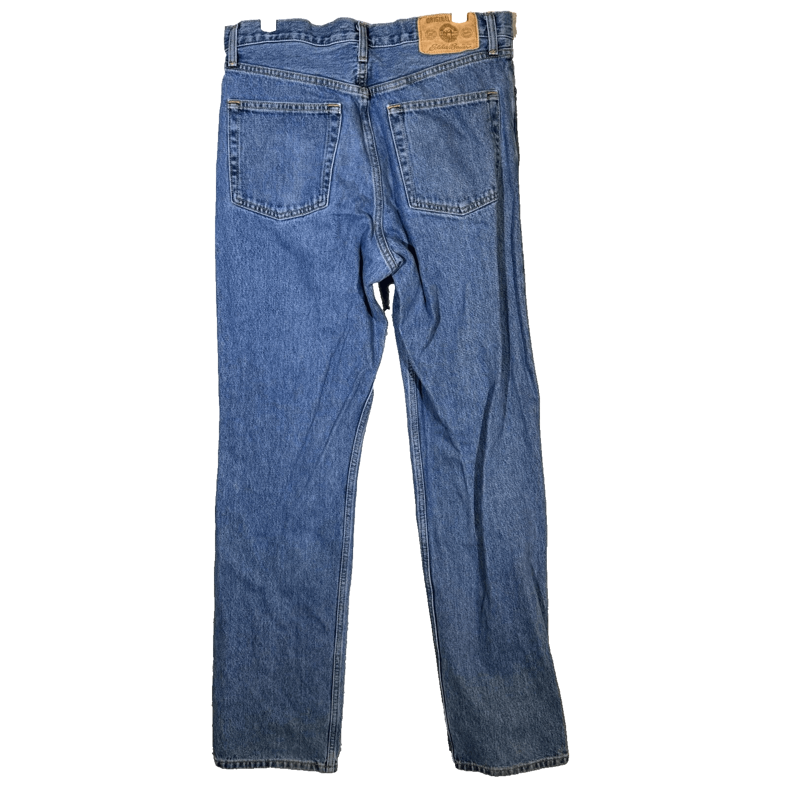 Eddie Bauer Jeans Mens 32x36 Blue Denim 100% Cotton Traditional Fit Straight Leg - Thumbnail 2