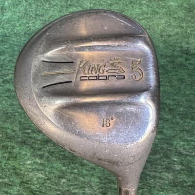 Vintage Cobra King Cobra 5 Wood 18° Mens RH Graphite Silver Fairway Golf Club - Image 1
