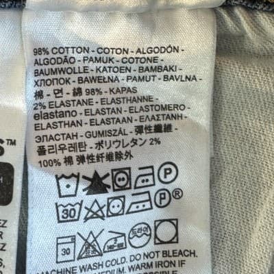 Levis 559 Jeans Mens 38x30 Blue Whiskered Straight Leg Stretch Mid Rise Denim - Thumbnail 5