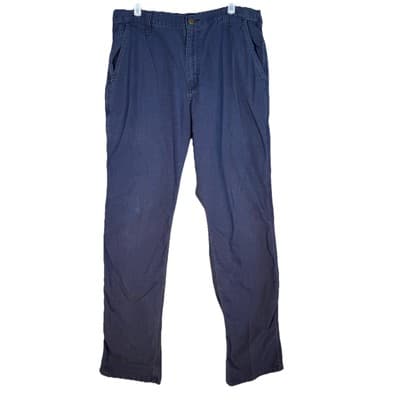 Carhartt Carpenter Pants Mens 36x36 Navy Canvas Dungaree Fit Workwear 383-20 - Image 1