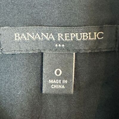 Banana Republic Black Tweed Sleeveless Cotton-Blend Blouse • Womens Size 0 W253 - Thumbnail 2