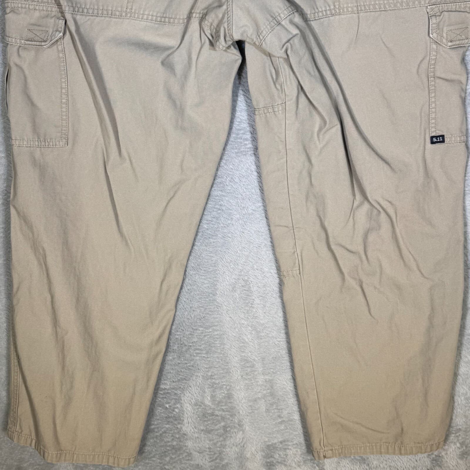 5.11 Tactical Workwear Pants Men’s 42x30 Beige Cotton Cargo Pockets - Thumbnail 8