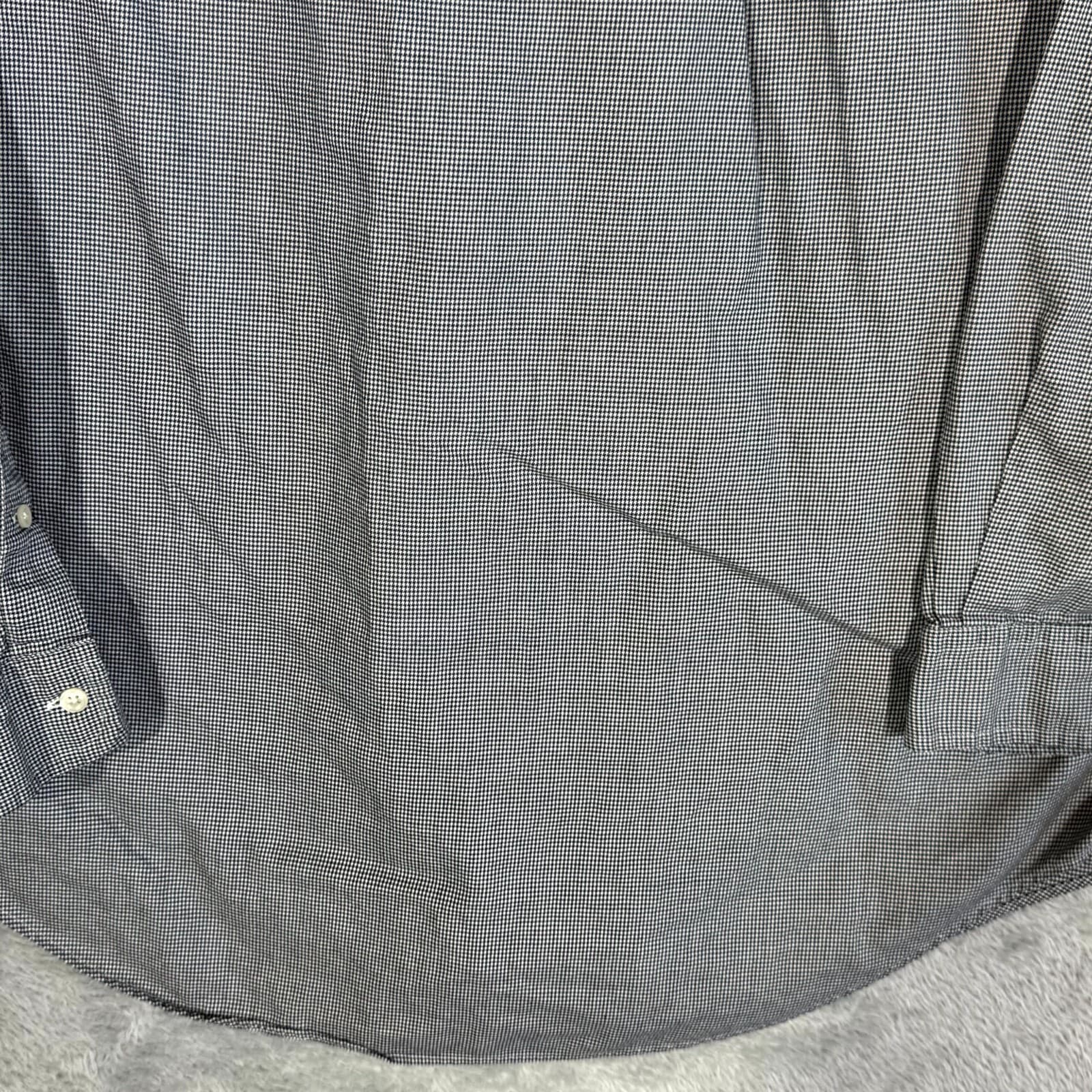 Ralph Lauren Yarmouth Men’s Dress Shirt 16 34/35 Gray Houndstooth Cotton - Thumbnail 14