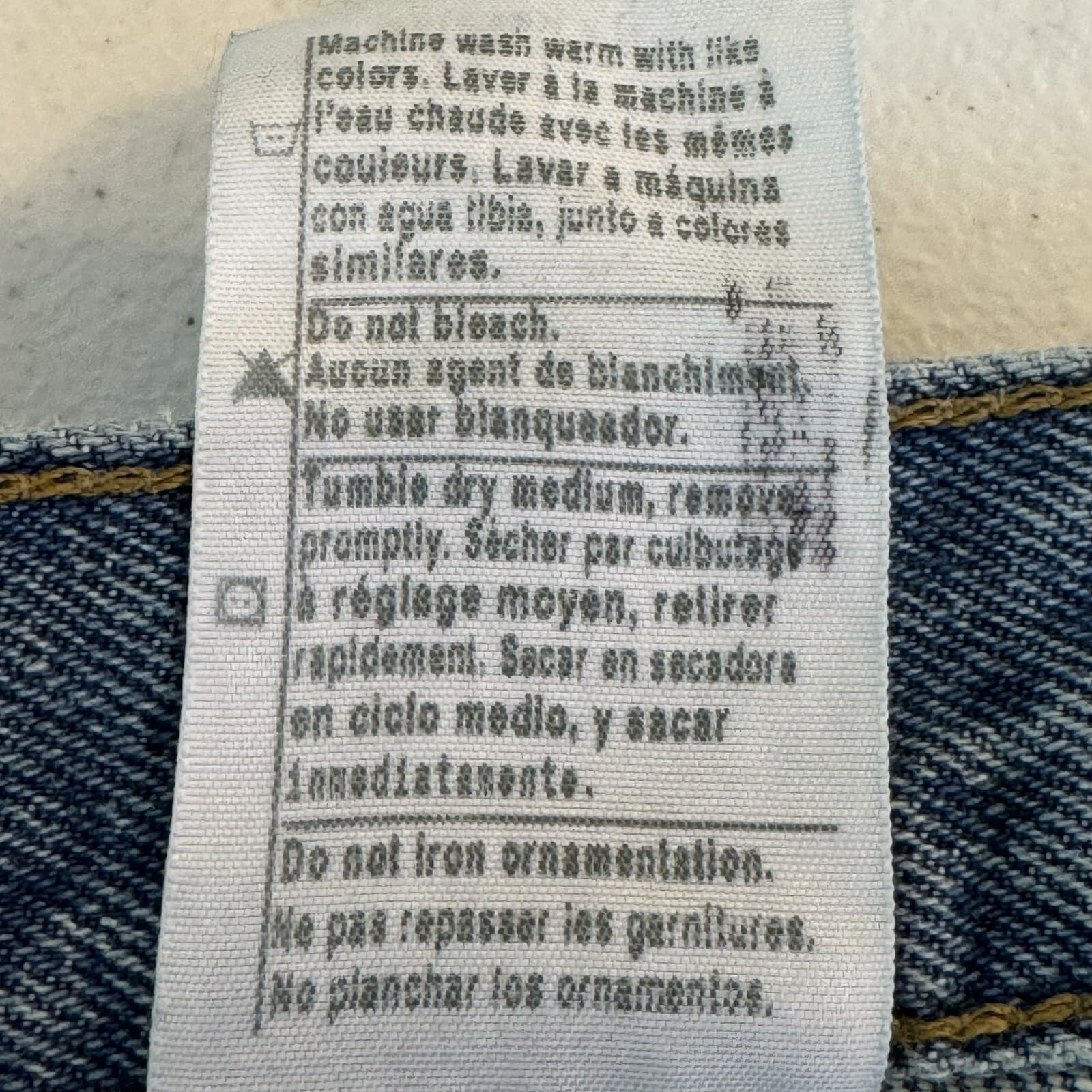 Carhartt 8462 Jeans Men's 42x34 Relaxed Fit Workwear Blue Denim - Thumbnail 6