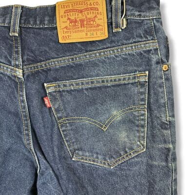Levi’s 517 Men’s 34×32 Boot-Cut Blue Denim Jeans – 100% Cotton Vintage M62 - Thumbnail 11