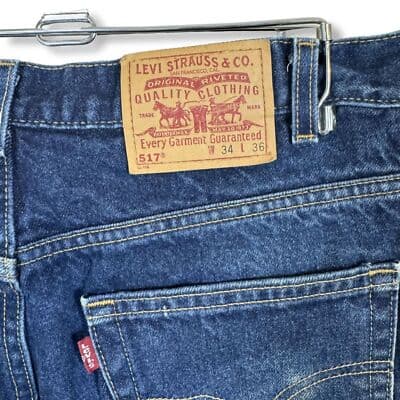 Levi’s 517 Men’s 34×32 Boot-Cut Blue Denim Jeans – 100% Cotton Vintage M62 - Thumbnail 12