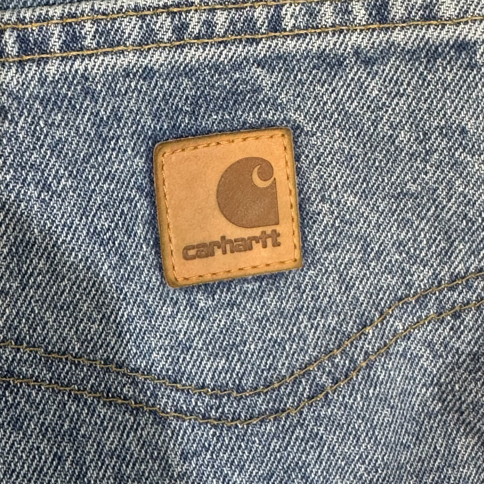 Carhartt 8462 Jeans Men's 42x34 Relaxed Fit Workwear Blue Denim - Thumbnail 3