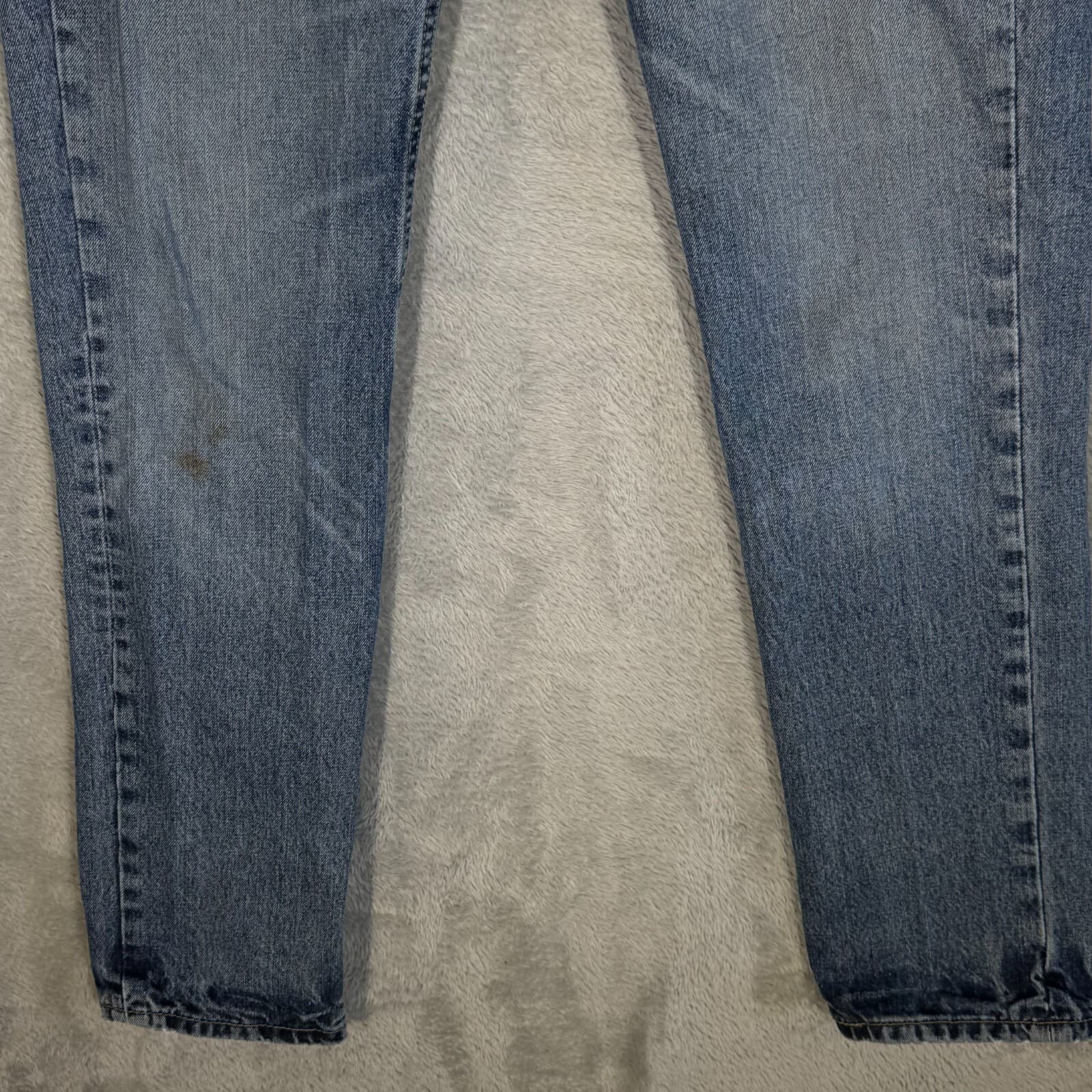 Levi’s 501 Men’s Jeans 34x34 Blue Denim Straight Leg Button Fly - Thumbnail 5