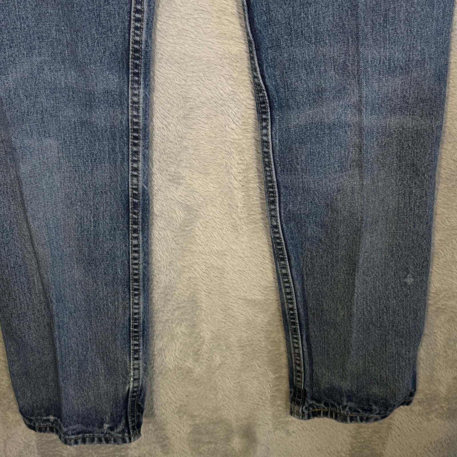 Levi’s 501 Men’s Jeans 34x34 Blue Denim Straight Leg Button Fly - Thumbnail 10