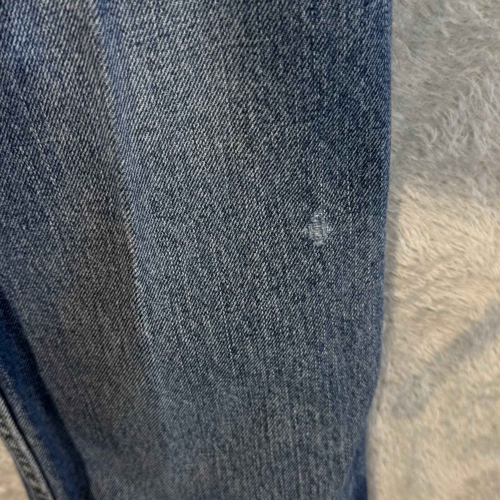 Levi’s 501 Men’s Jeans 34x34 Blue Denim Straight Leg Button Fly - Thumbnail 11