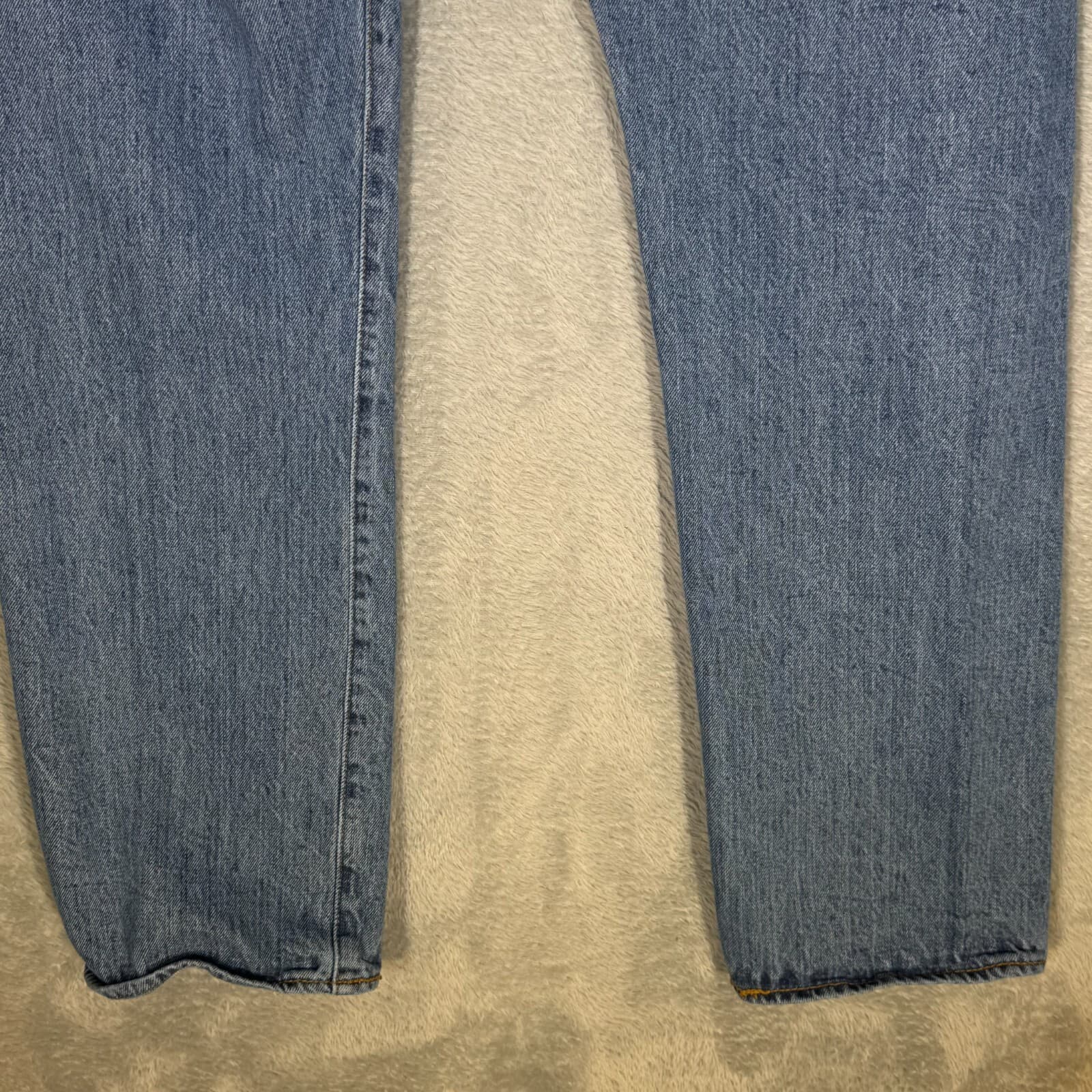 Levi’s 501 Men’s Jeans 34x30 Blue Denim Medium Wash Button Fly Straight Leg - Thumbnail 8