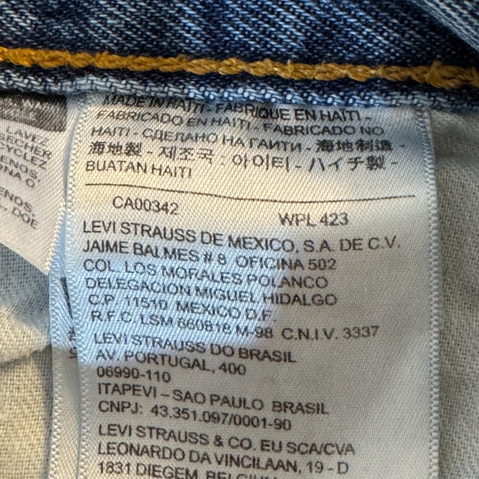 Levi’s 501 Men’s Jeans 34x30 Blue Denim Medium Wash Button Fly Straight Leg - Thumbnail 11