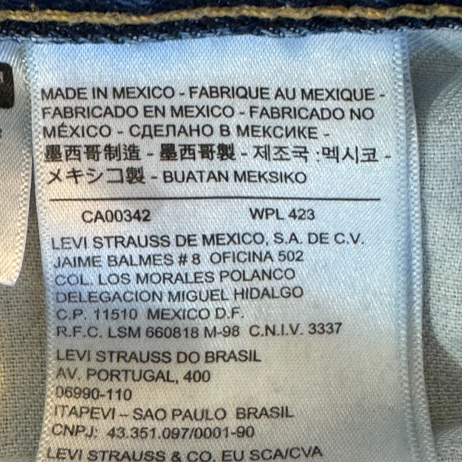 Levi’s 501 Men’s Jeans 34x34 Blue Denim Straight Leg Button Fly - Thumbnail 15