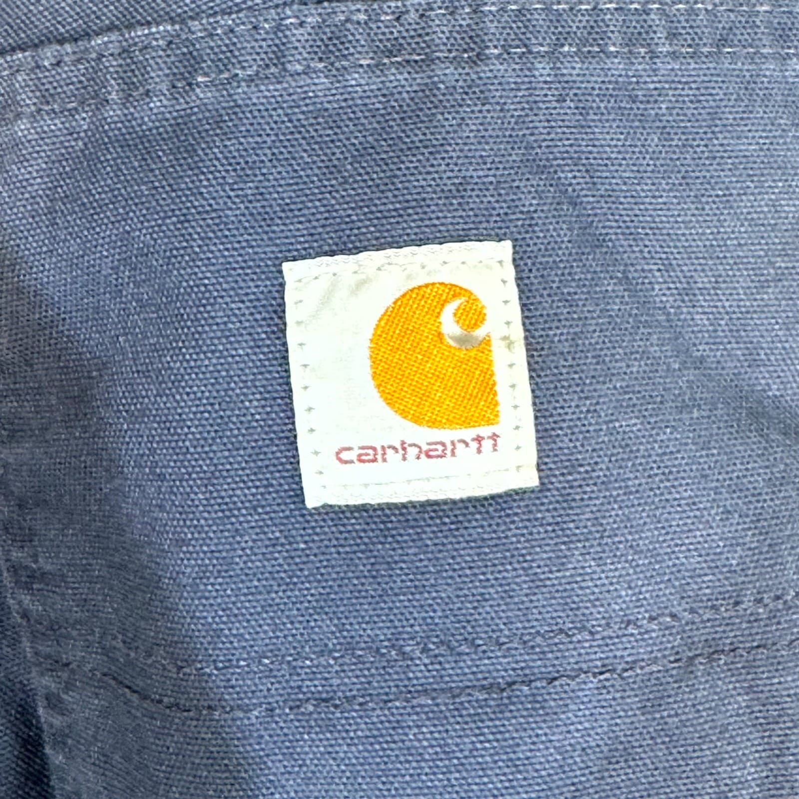 Carhartt Carpenter Pants Men 34x30 Navy Canvas Dungaree Fit Workwear 383-20 - Thumbnail 6