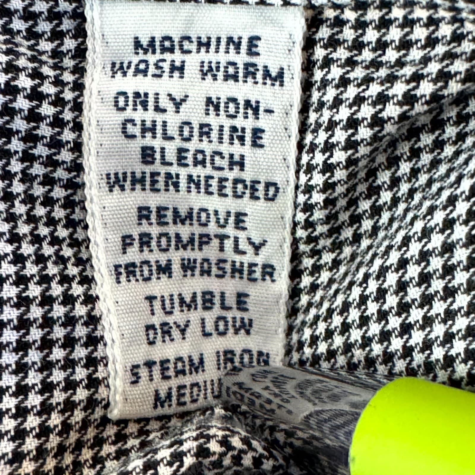 Ralph Lauren Yarmouth Men’s Dress Shirt 16 34/35 Gray Houndstooth Cotton - Thumbnail 15