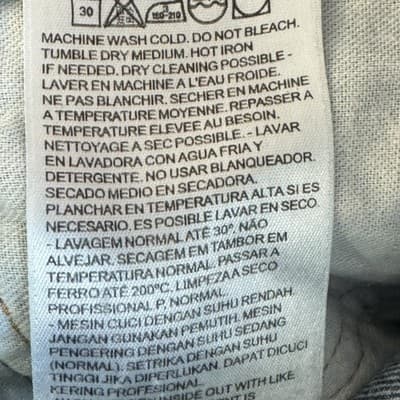 Levis 550 Jeans Mens 34x30 Blue Relaxed Tapered Fit Whiskered Distressed Denim - Thumbnail 6