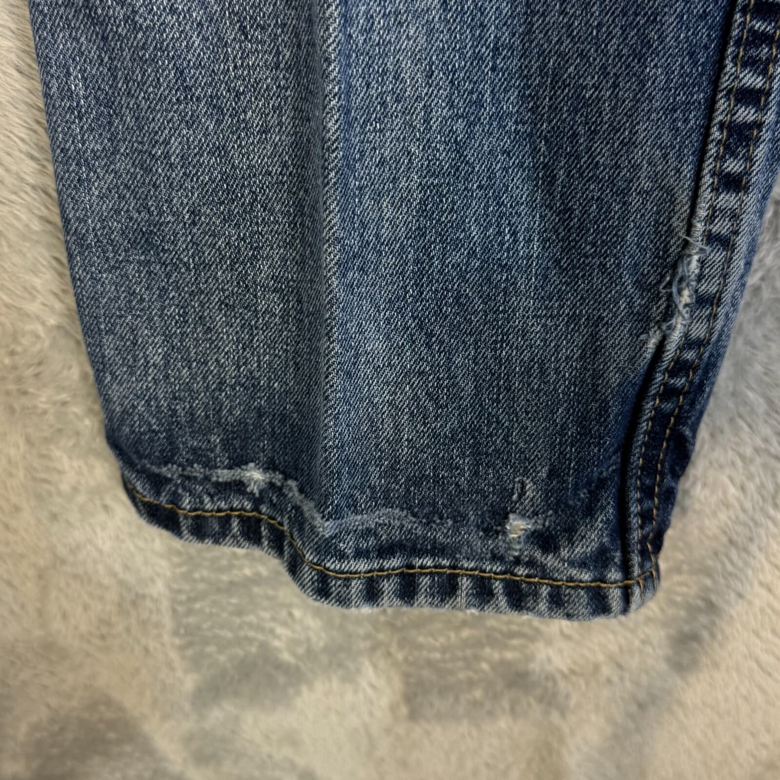 Levi’s 501 Men’s Jeans 34x34 Blue Denim Straight Leg Button Fly - Thumbnail 12