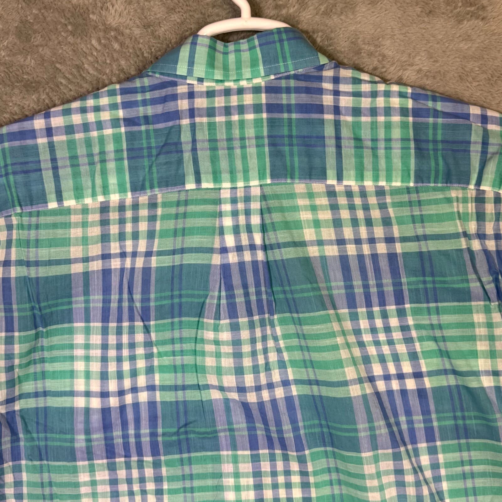 Vineyard Vines Men’s Murray Shirt XL Blue Plaid 100% Cotton Short Sleeve - Thumbnail 11