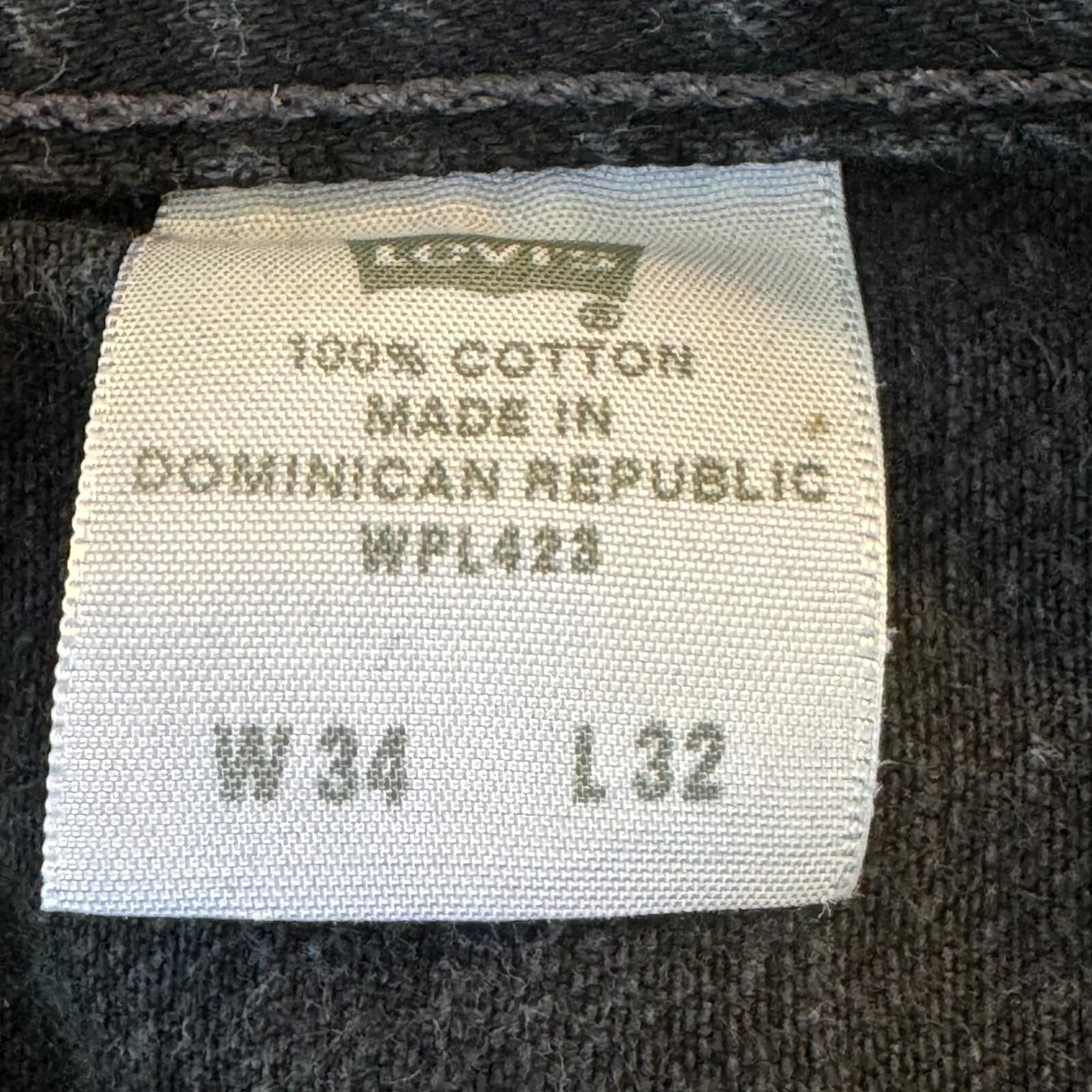 Levi’s 501 Men’s Jeans 38x32 Black Denim Button Fly Straight Leg - Thumbnail 11