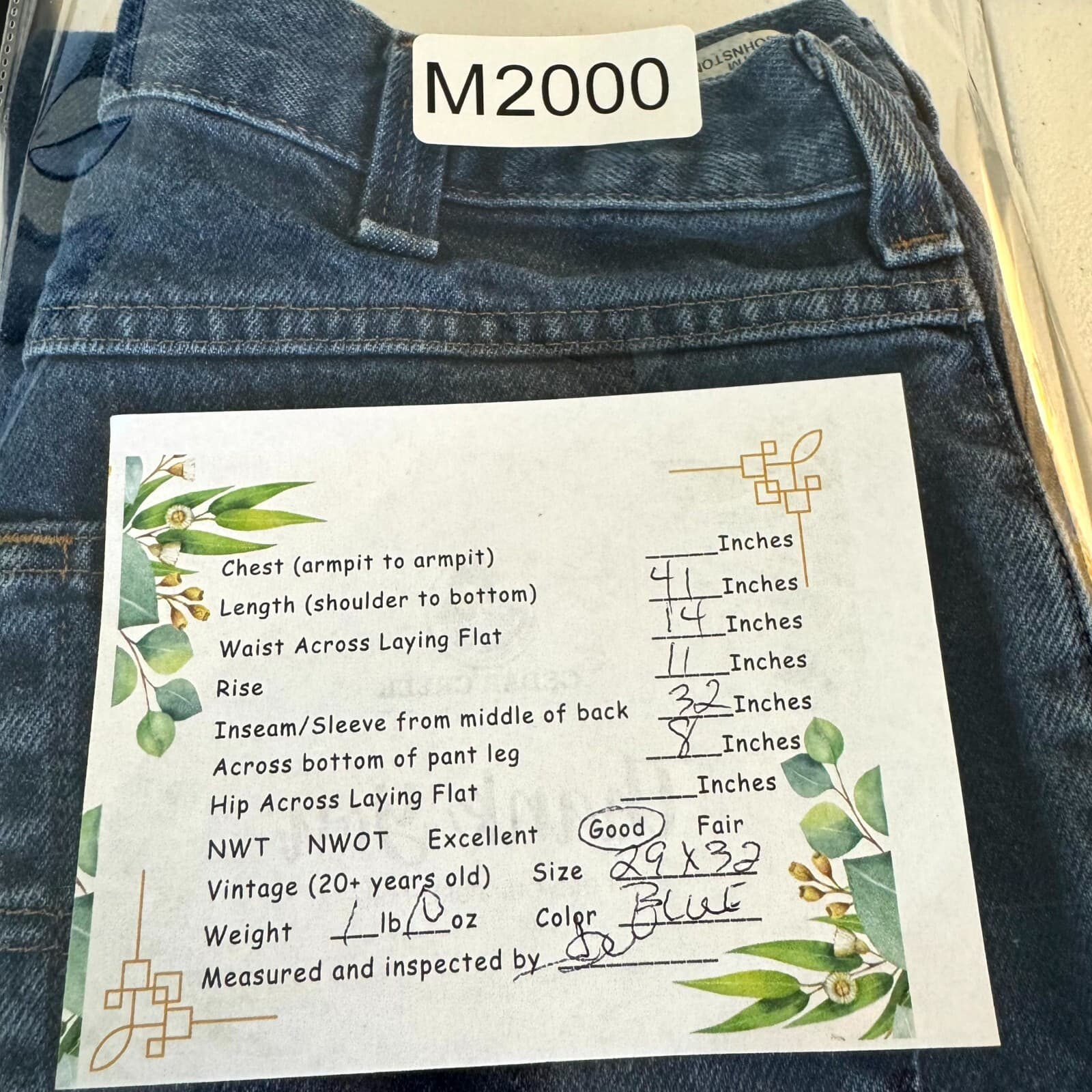 Carhartt 381-83 Jeans Men's 29x32 Blue Denim Relaxed Fit Workwear 100% Cotton - Thumbnail 8