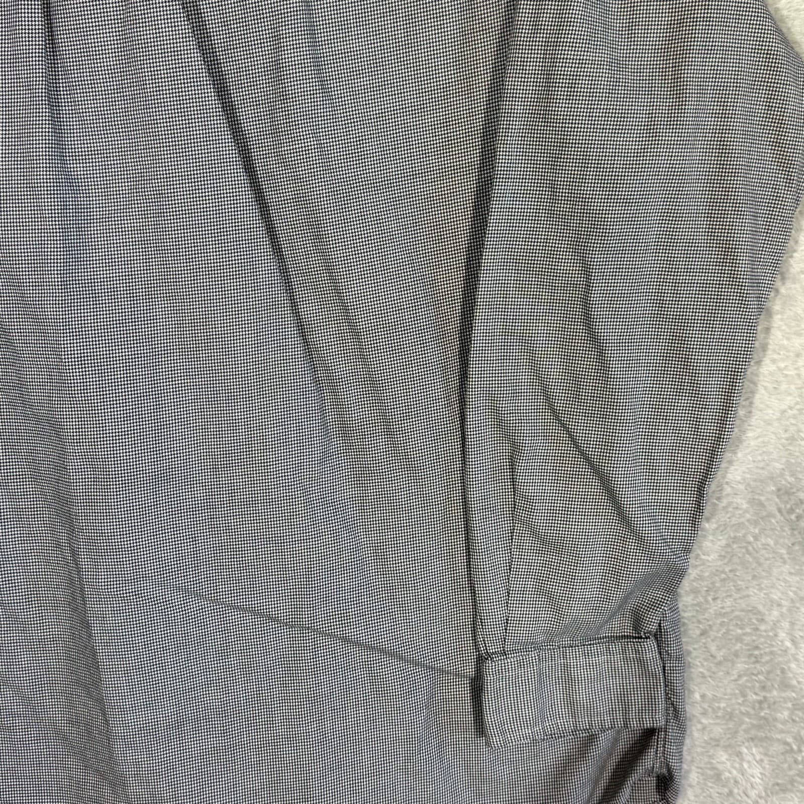 Ralph Lauren Yarmouth Men’s Dress Shirt 16 34/35 Gray Houndstooth Cotton - Thumbnail 13