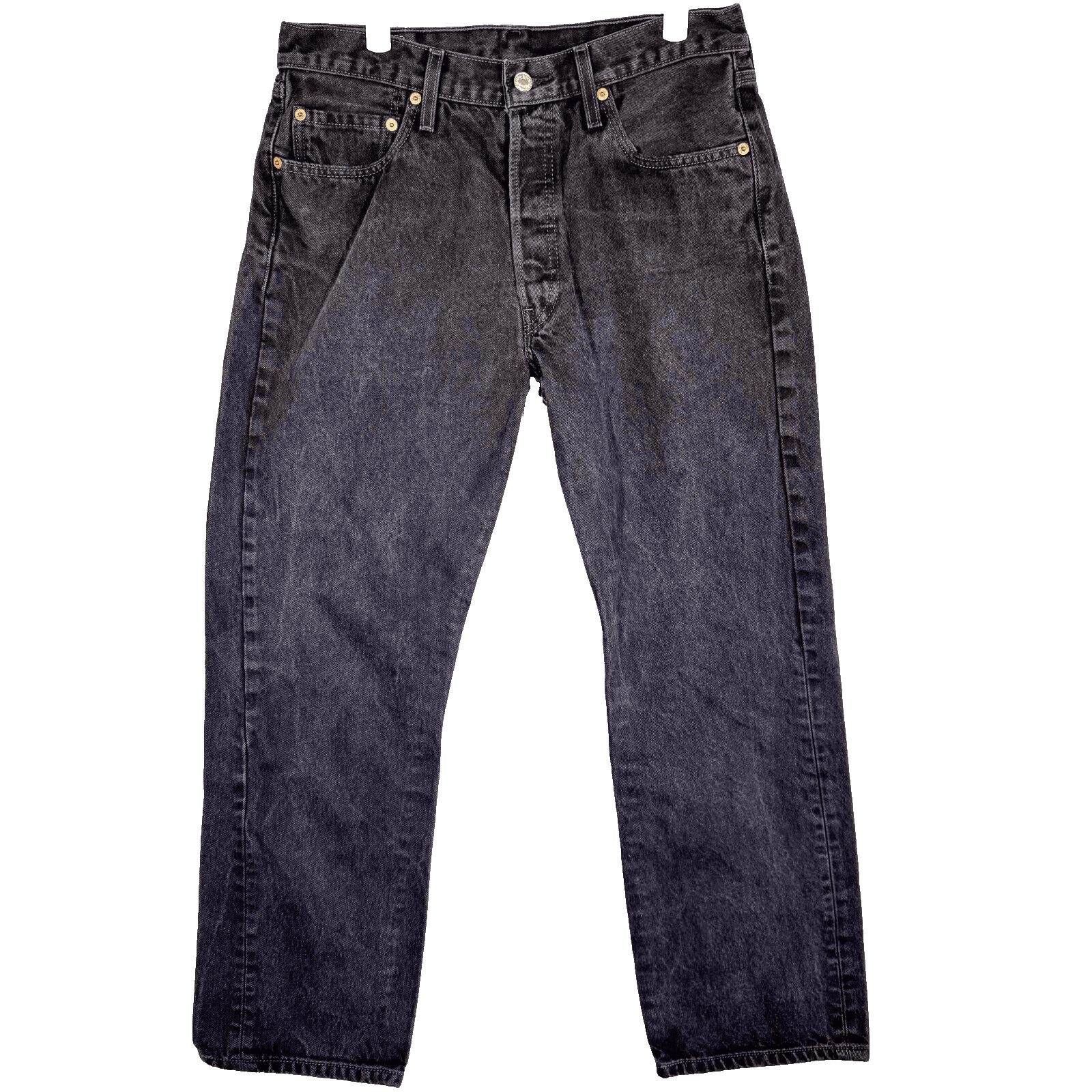 Levi’s 501 Men’s Jeans 38x32 Black Denim Button Fly Straight Leg - Image 1