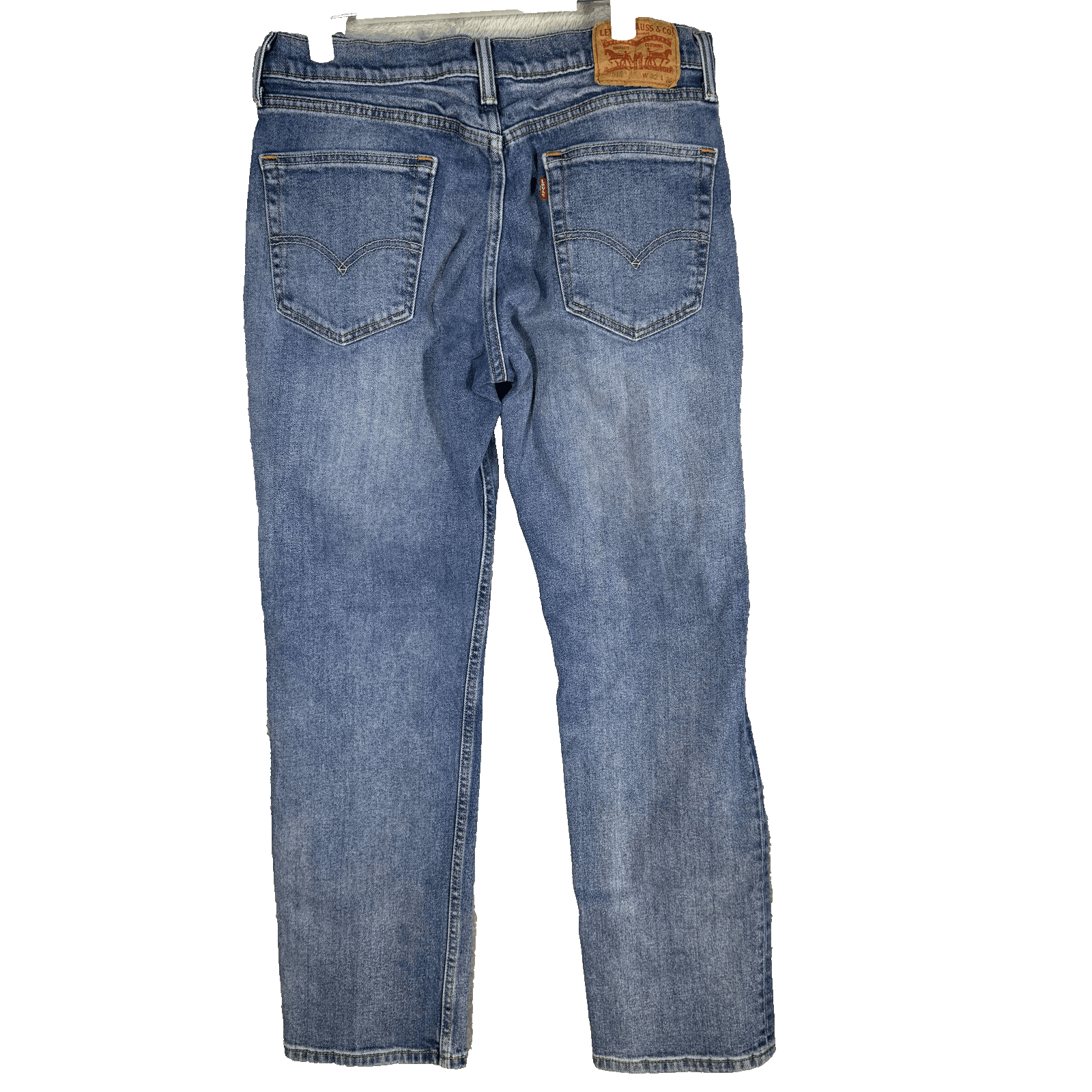 Levis 514 Jeans Mens 32x30 Blue Whiskered Straight Leg Medium Wash Denim Pants - Thumbnail 2