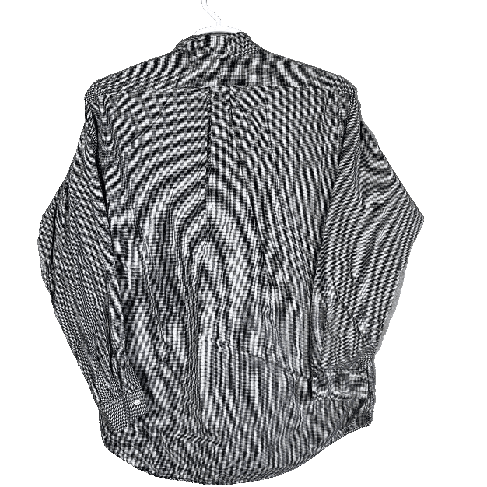 Ralph Lauren Yarmouth Men’s Dress Shirt 16 34/35 Gray Houndstooth Cotton - Thumbnail 2