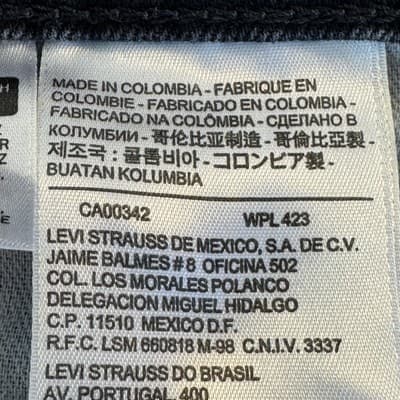 Levis 569 Jeans Mens 40x30 Black Loose Straight Fit Denim Comfort Stretch USA - Thumbnail 4