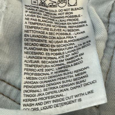 Levis 501 Jeans Mens 38x30 Straight Leg Button Fly Classic Vintage Denim - Thumbnail 6