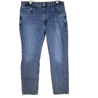 Levis 507 Jeans Mens 36x32 Blue Denim Stretch Tapered Medium Wash Classic - Image 1