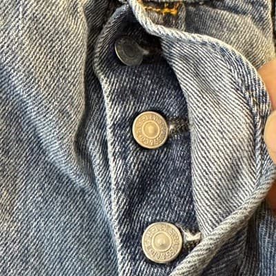 Levis 501 Jeans Mens 38x30 Straight Leg Button Fly Classic Vintage Denim - Thumbnail 8