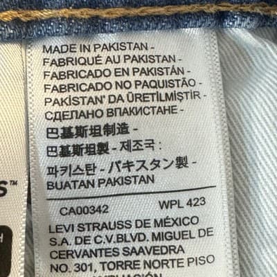 Levis 559 Jeans Mens 36x34 Blue Relaxed Straight Leg Medium Wash Denim Pants - Thumbnail 8