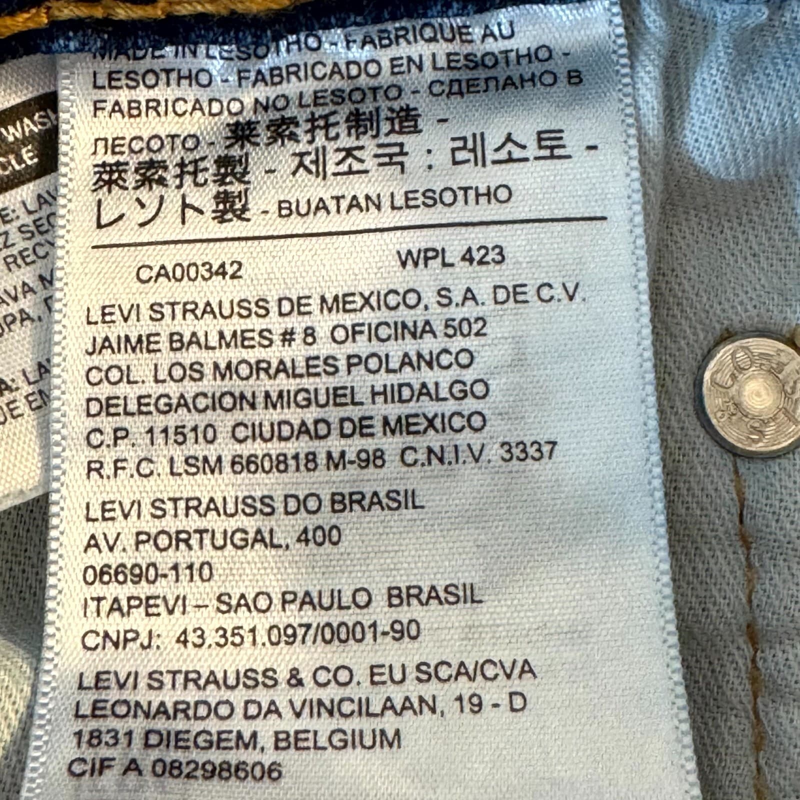 Levi's 550 Men’s Jeans 38 X 32 Blue Denim Stretch Relaxed Fit Straight Leg M1651 - Thumbnail 12