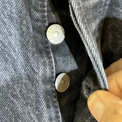 Levis 501 Jeans Mens 30x30 Black Straight Leg Button Fly Stretch Denim Pants - Thumbnail 3