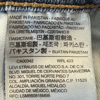 Levis 507 Jeans Mens 36x32 Blue Denim Stretch Tapered Medium Wash Classic - Thumbnail 4